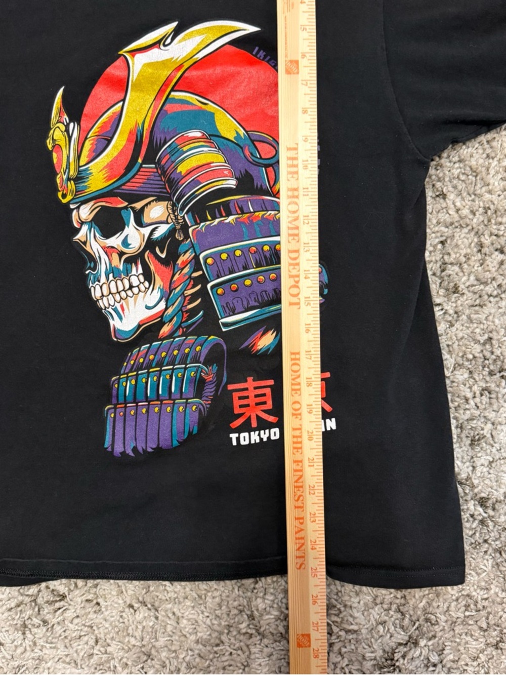 Ikigai Authentic BrandMakers Tokyo Japan Samurai Skull Graphic Tee - Size M - Picture 7 of 8